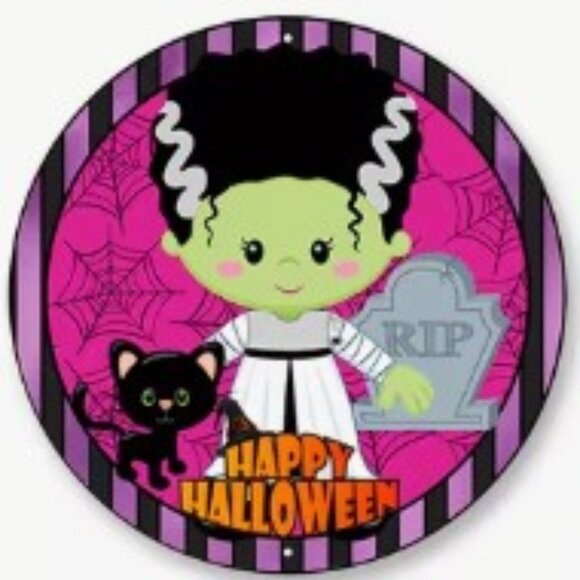 Other - 1pc 8x8inch Aluminum Sign, Happy Halloween